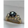 Image 1 : Ladies Gemstone Ring with Side CZ Stones