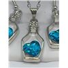Image 2 : Ladies Heart Gemstone Earring and Necklace Set