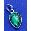 Image 1 : Turquoise Gemstone Silver Plated Pendant