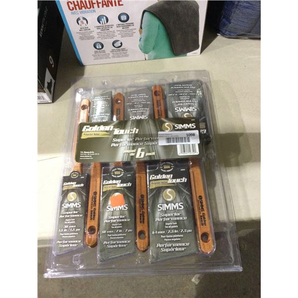 Simms Golden Touch Superior Performance Paint Brushes 6-PackÂ