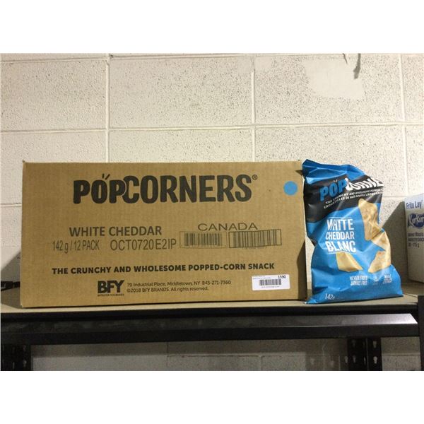 Case of Popcorners White Cheddar Popped-Corn Chips (12 x 142g)