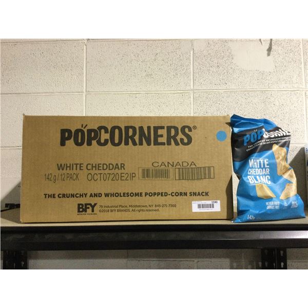 Case of Popcorners White Cheddar Popped-Corn Chips (12 x 142g)