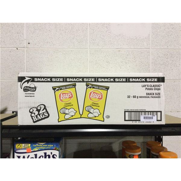 Case of Lays Classic Potato Chips (32 x 60g)