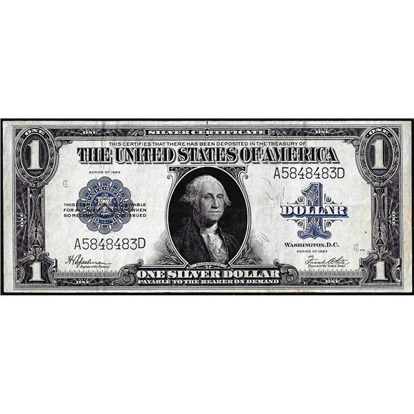 1923 $1 Silver Certificate Note