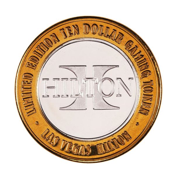 .999 Silver Hilton Las Vegas, Nevada $10 Casino Limited Edition Gaming Token