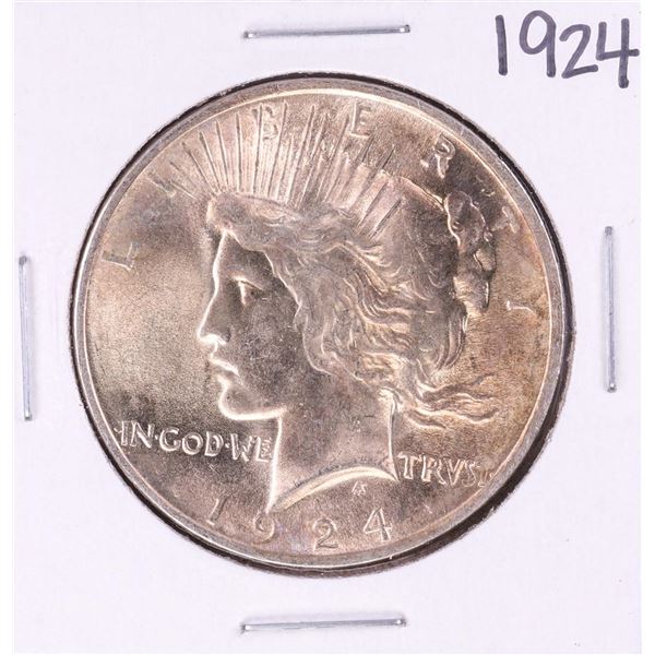 1924 $1 Peace Silver Dollar Coin