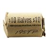 Image 3 : Original Bank Wrapped Roll of (20) Brilliant Uncirculated 1957 Franklin Half Dollar Coins