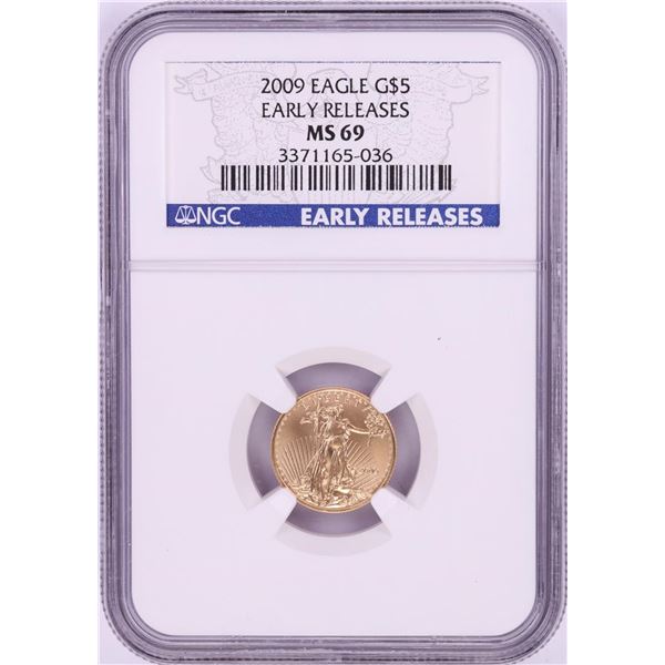 2009 $5 American Gold Eagle Coin NGC MS69 Early Releases
