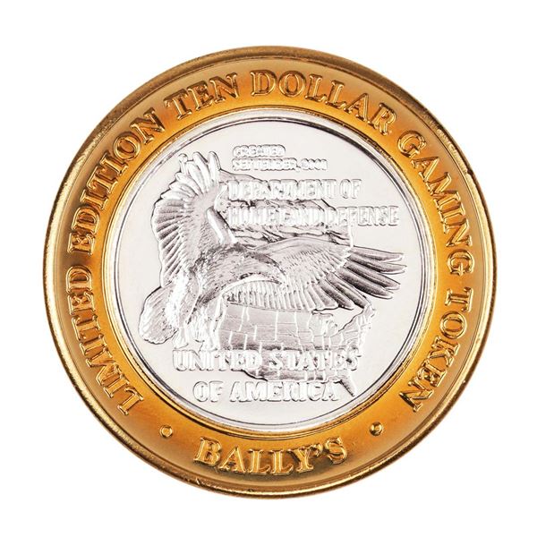 .999 Silver Bally's Las Vegas, Nevada $10 Casino Limited Edition Gaming Token