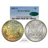 Image 1 : 1881-S $1 Morgan Silver Dollar Coin PCGS MS65 CAC Amazing Toning