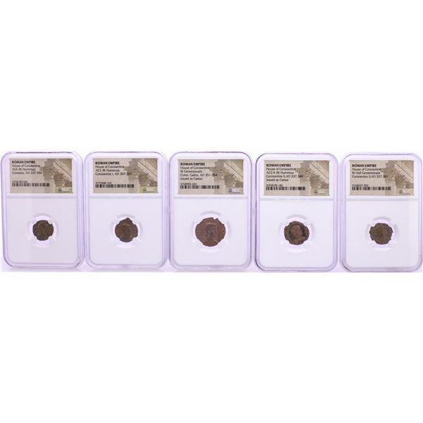 Lot of (5) Ancient Roman Empire Coins NGC Certified