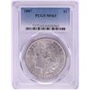 Image 1 : 1887 $1 Morgan Silver Dollar Coin PCGS MS63