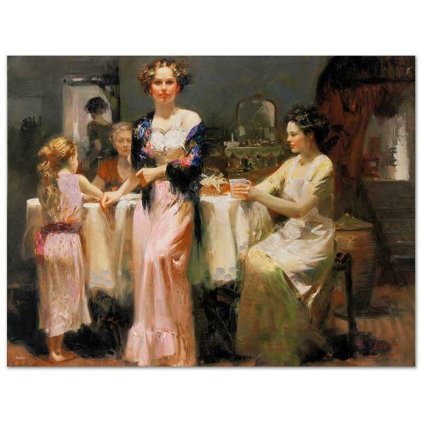 Pino (1939-2010) "The Gathering" Limited Edition Giclee on Canvas