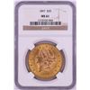 Image 1 : 1897 $20 Liberty Head Double Eagle Gold Coin NGC MS61