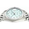 Image 9 : Rolex Men's Stainless Steel Ice Blue Diamond Datejust Wristwatch