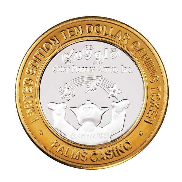 .999 Silver Palms Casino Las Vegas Nevada $10 Limited Edition Gaming Token