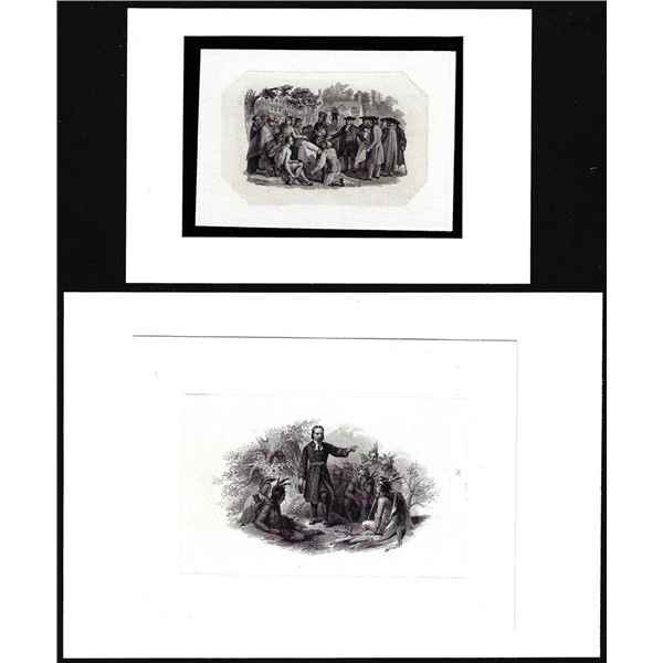 Lot of (2) 1800's Vignette from Original Proof Plates