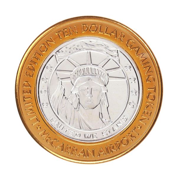 .999 Silver McCarran International Airport $10 Casino Limited Edition Gaming Token