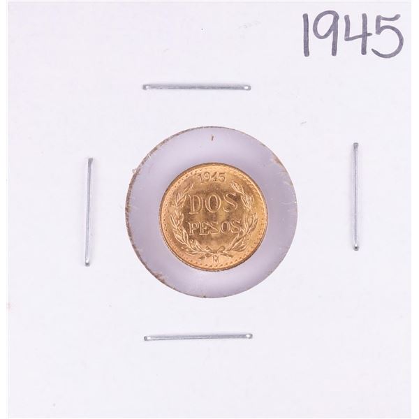 1945 Mexico Dos Pesos Gold Coin