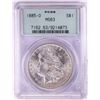 Image 1 : 1885-O $1 Morgan Silver Dollar Coin PCGS MS63 Old Green Holder