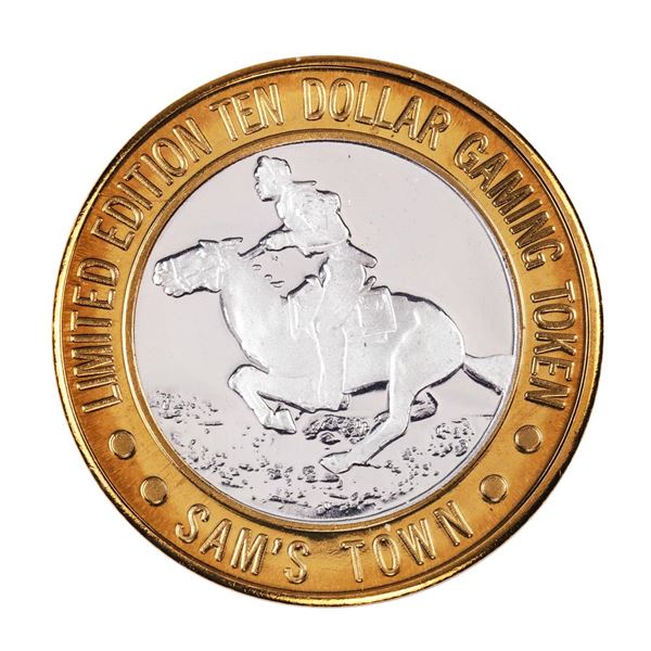 .999 Silver Sam's Town Las Vegas, Nevada $10 Limited Edition Casino Gaming Token
