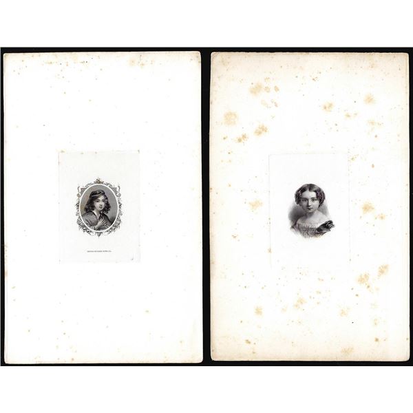 Lot of (2) 1800's Vignette from Original Proof Plates