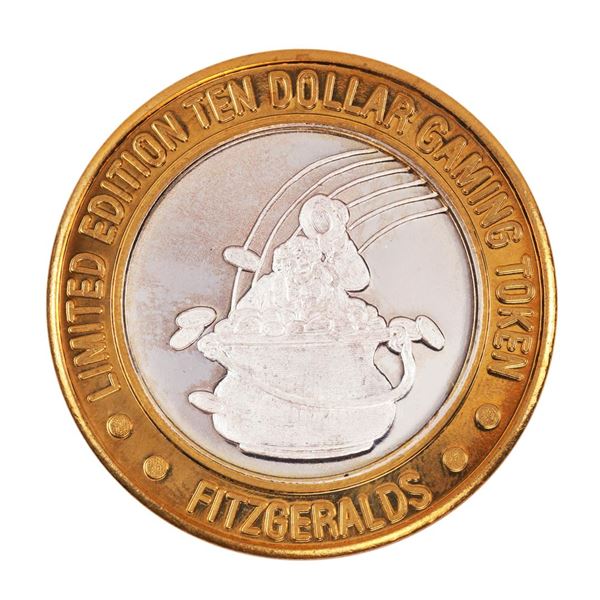 .999 Silver Fitzgerald's Casino & Hotel Reno, Nevada $10 Limited Edition Gaming Token