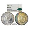Image 1 : 1881-S $1 Morgan Silver Dollar Coin NGC MS63* Star CAC Amazing Toning
