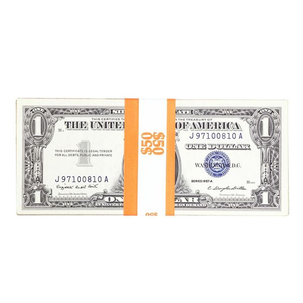 Lot of (50) 1957/A/B $1 Silver Certificate Notes