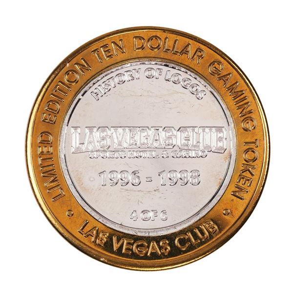 .999 Silver Las Vegas, Nevada Club $10 Casino Limited Edition Gaming Token