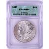Image 1 : 1887 $1 Morgan Silver Dollar Coin ICG MS64