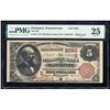 Image 1 : 1882BB $5 NB of Slatington, PA CH# 2293 National Bank Note PMG Very Fine 25