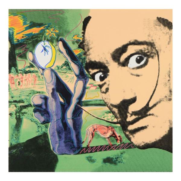 Steve Kaufman (1960-2010) "Dali Homage" Original Serigraph on Canvas