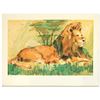 Image 1 : Wayland Moore "Lion" Print Lithograph on Paper