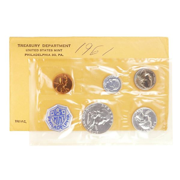 1961 (5) Coin Proof Set in Original Envelope