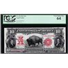 Image 1 : 1901 $10 Bison Legal Tender Note Fr.122 PCGS Very Choice New 64