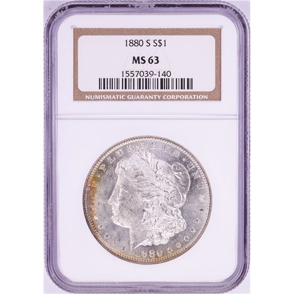 1880-S $1 Morgan Silver Dollar Coin NGC MS63