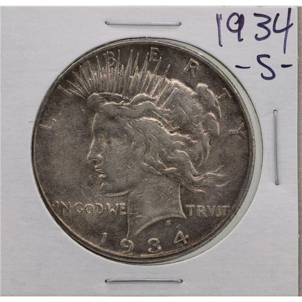 1934-S $1 Peace Silver Dollar Coin