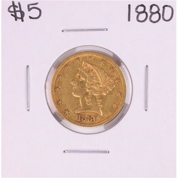 1880 $5 Liberty Head Half Eagle Gold Coin