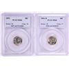 Image 1 : Lot of 1951 & 1951-D Roosevelt Dime Coins PCGS MS66