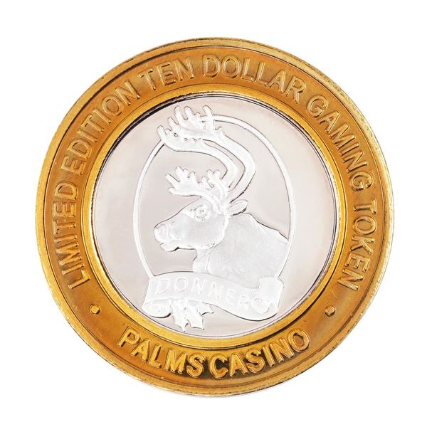 .999 Silver Palms Casino Las Vegas, NV $10 Casino Limited Edition Gaming Token