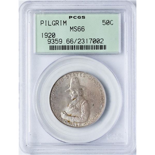 1920 Pilgrim Tercentenary Commemorative Half Dollar Coin PCGS MS66