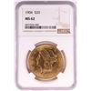 Image 1 : 1904 $20 Liberty Head Double Eagle Gold Coin NGC MS62