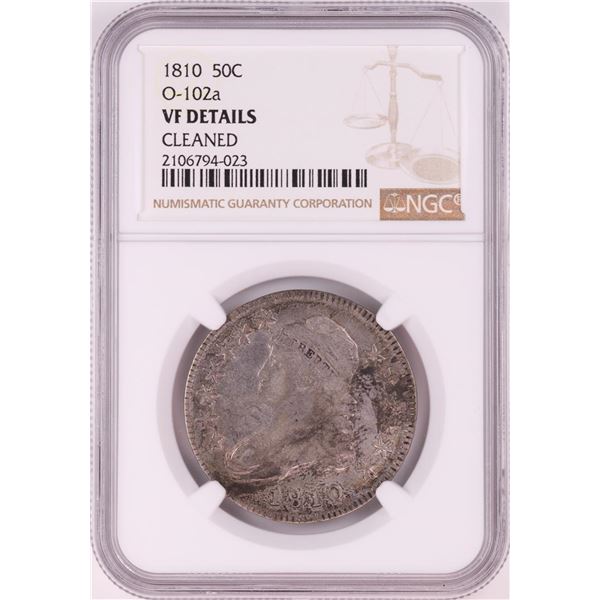1810 Capped Bust Half Dollar Coin NGC VF Details O-102a