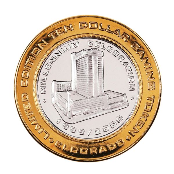 .999 Silver Eldorado Hotel and Casino $10 Casino Gaming Token Limited Edition
