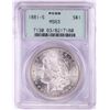 Image 1 : 1881-S $1 Morgan Silver Dollar Coin PCGS MS63 Old Green Holder