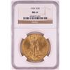 Image 1 : 1923 $20 St. Gaudens Double Eagle Gold Coin NGC MS61