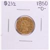 Image 1 : 1850-O $2 1/2 Liberty Head Quarter Eagle Gold Coin