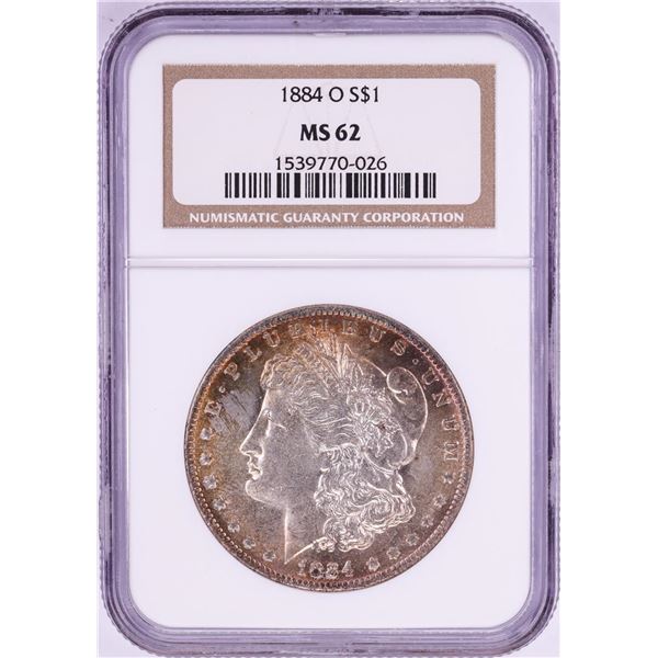 1884-O $1 Morgan Silver Dollar Coin NGC MS62 Nice Toning