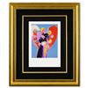 Image 1 : Peter Max "Blue Angel with Heart" Limited Edition Lithograph on Paper